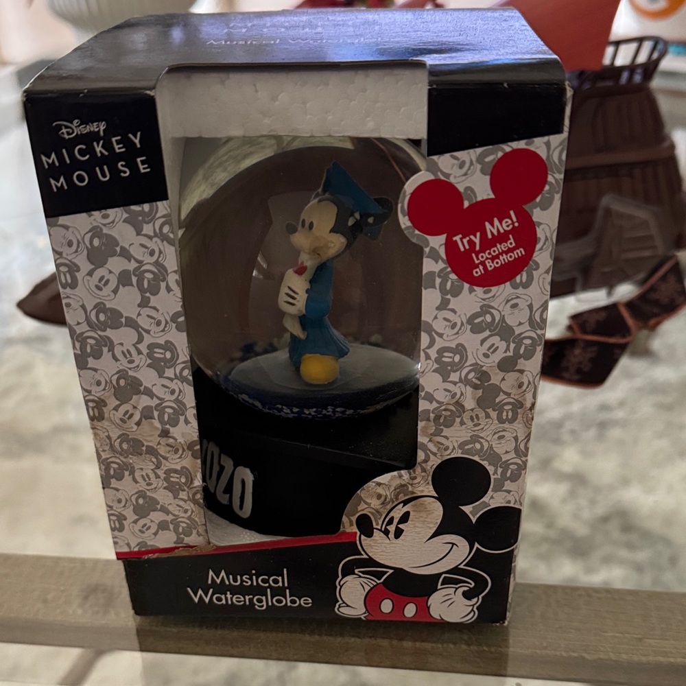 Disney Mickey Mouse 2020 Blue and Yellow Musical Waterglobe